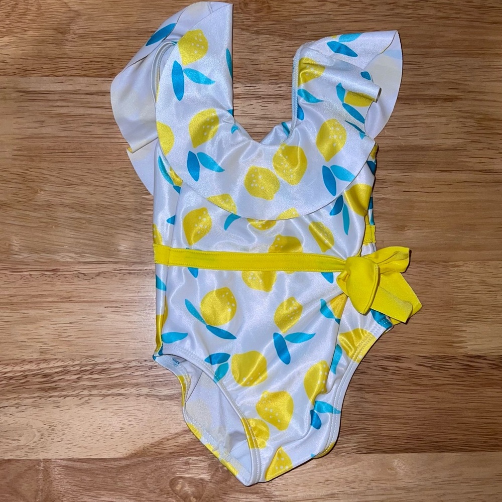 Gerber Kids Swim One Piece - White, Yellow, Blue